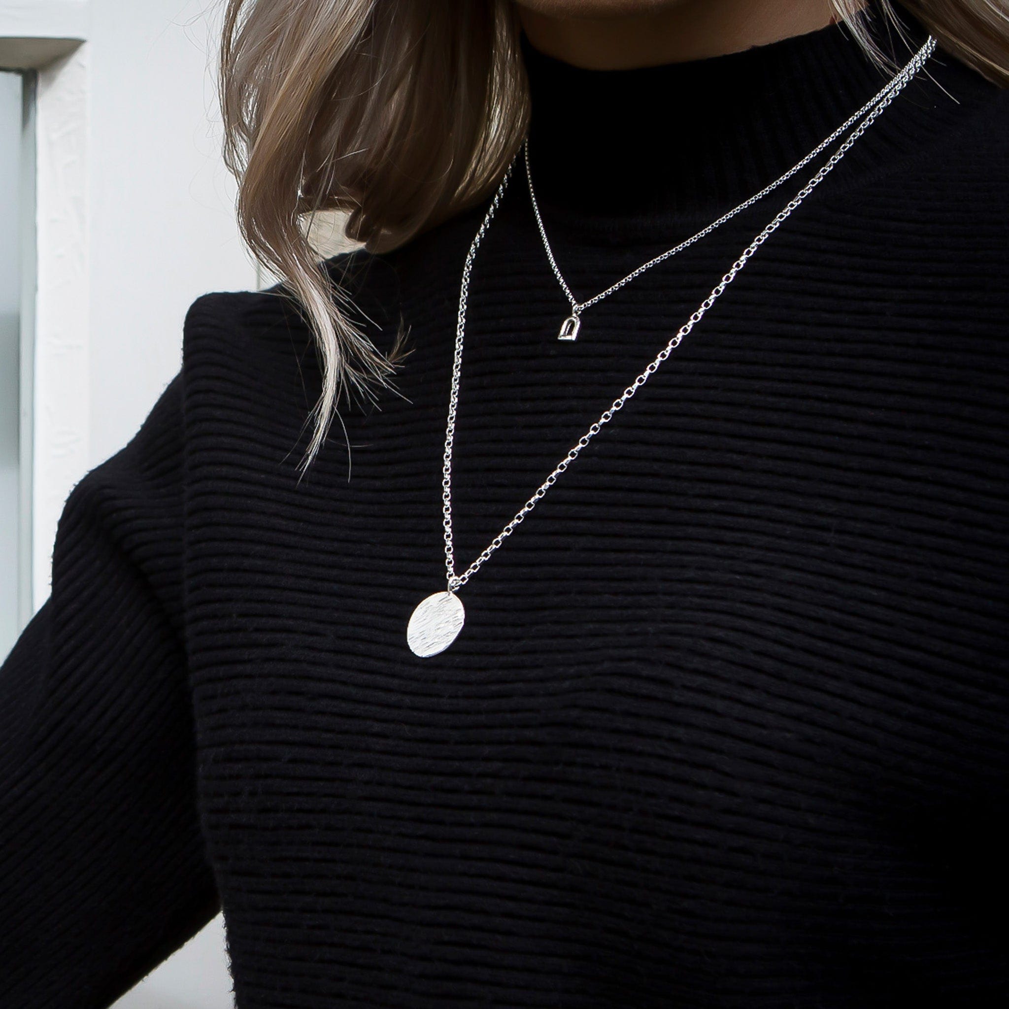 The Silver Stable- Handcrafted British Jewellery Silver & Gold Mini Stirrup Necklace necklace