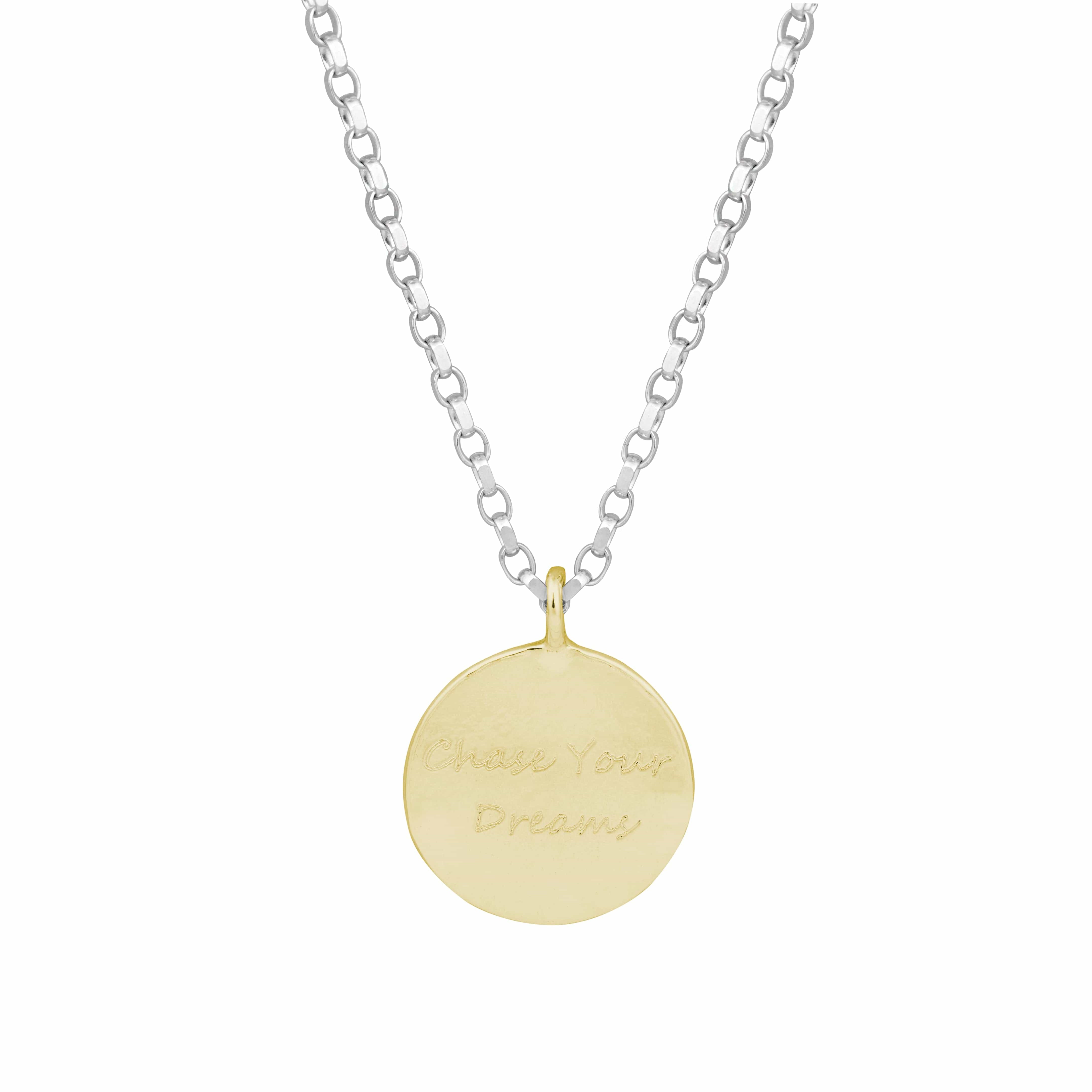 The Silver Stable- Handcrafted British Jewellery Silver & Gold Story Necklace necklace