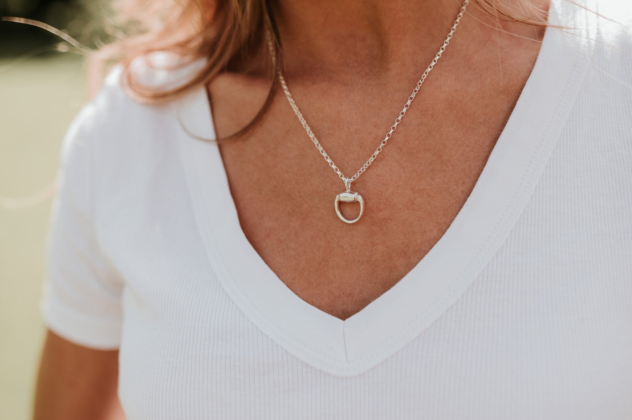 The Silver Stable- Handcrafted British Jewellery Silver Mini Snaffle Necklace necklace