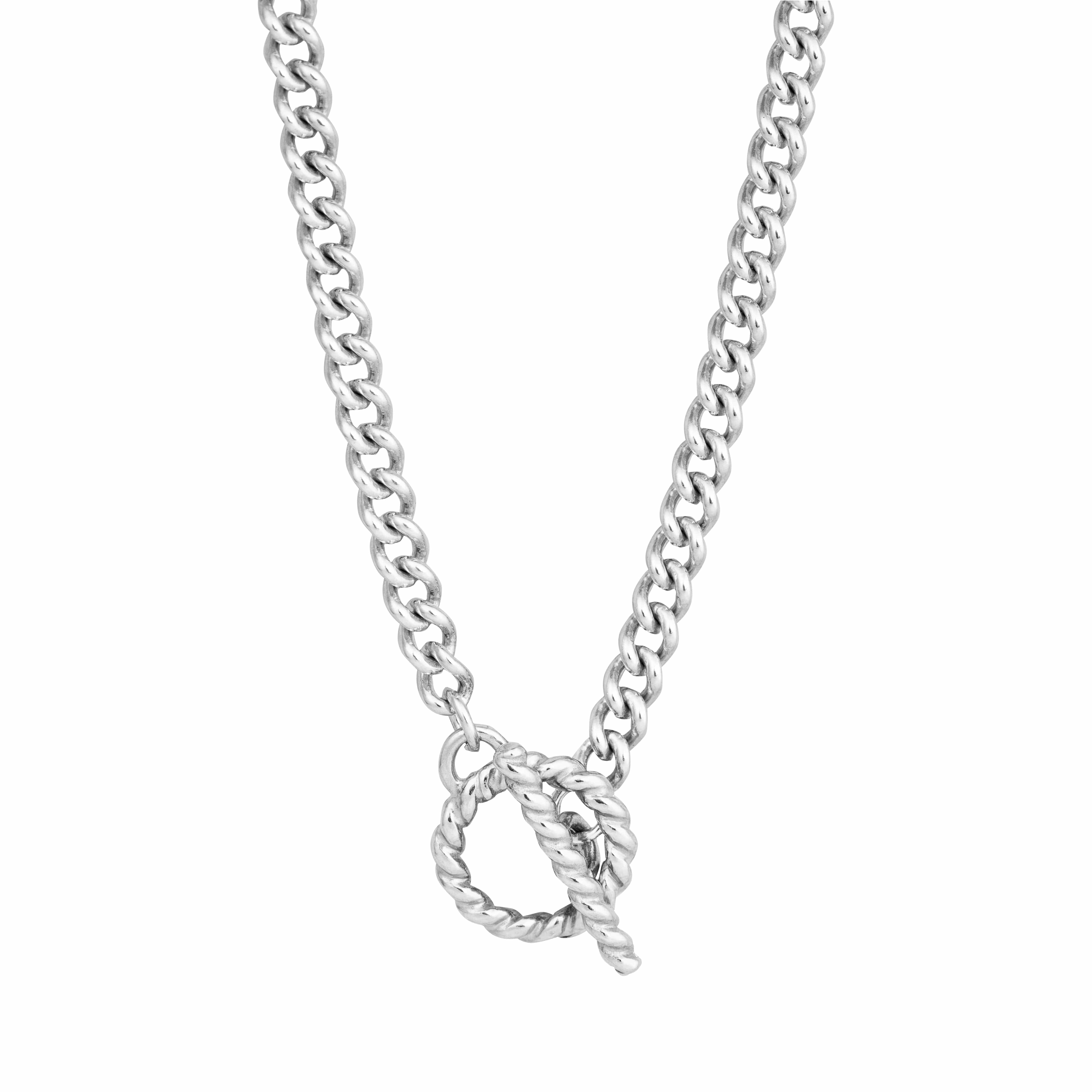 The Silver Stable- Handcrafted British Jewellery No thanks Silver T-Bar Necklace necklaces