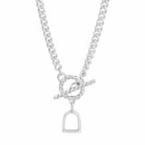 The Silver Stable- Handcrafted British Jewellery Silver Stirrup Silver T-Bar Necklace necklaces