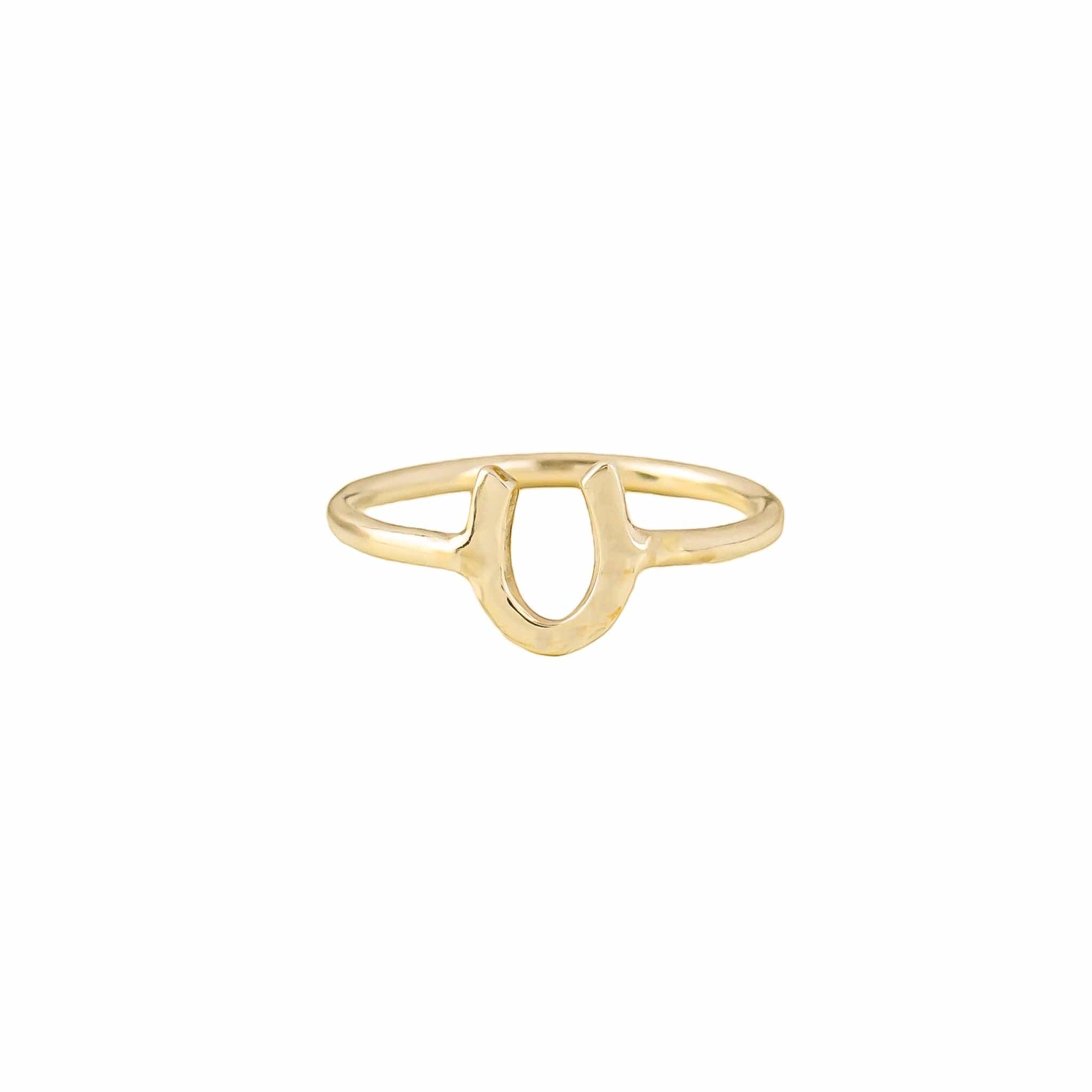 The Silver Stable- Handcrafted British Jewellery Gold Horseshoe Ring rings