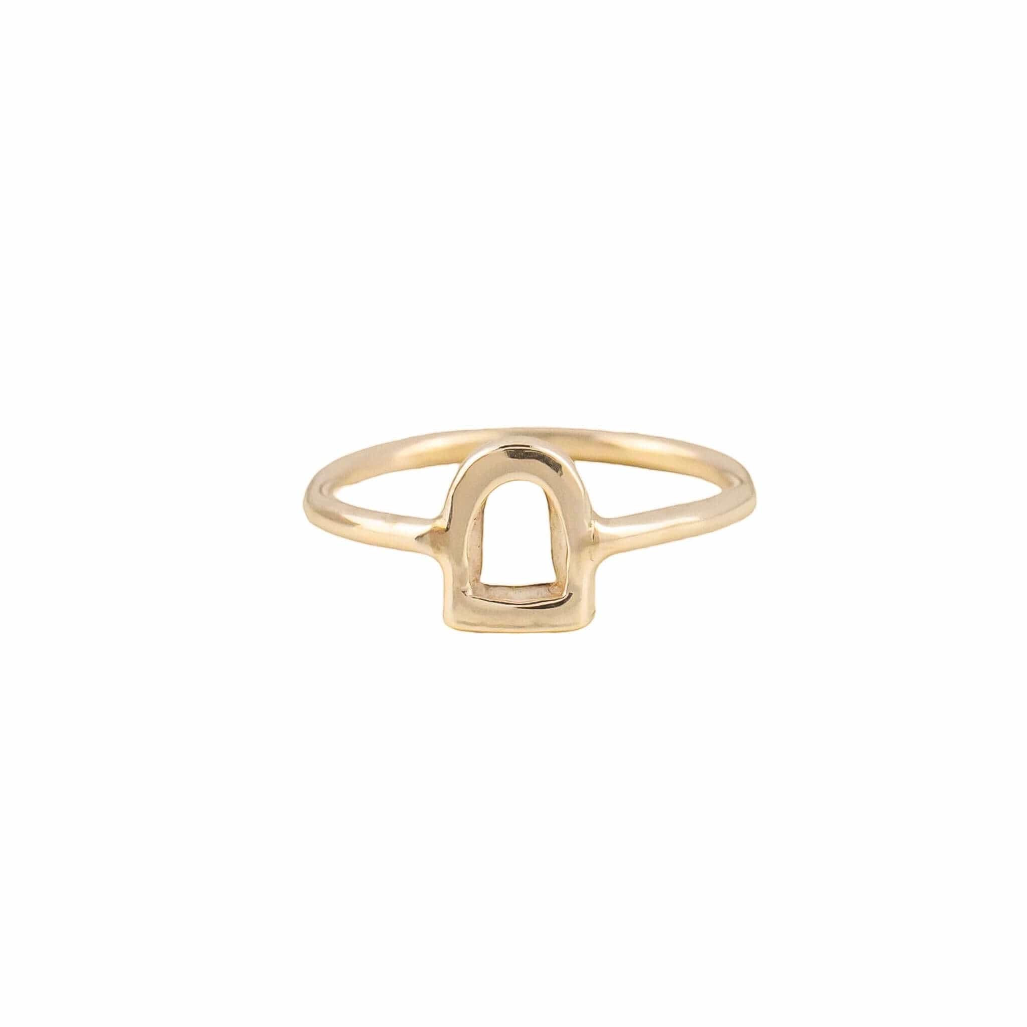 The Silver Stable- Handcrafted British Jewellery Gold Stirrup Ring rings