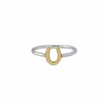 The Silver Stable- Handcrafted British Jewellery Silver & Gold Horseshoe Ring rings