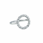 The Silver Stable- Handcrafted British Jewellery Silver Rope Halo Ring rings