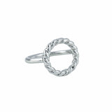 The Silver Stable- Handcrafted British Jewellery Silver Rope Halo Ring rings