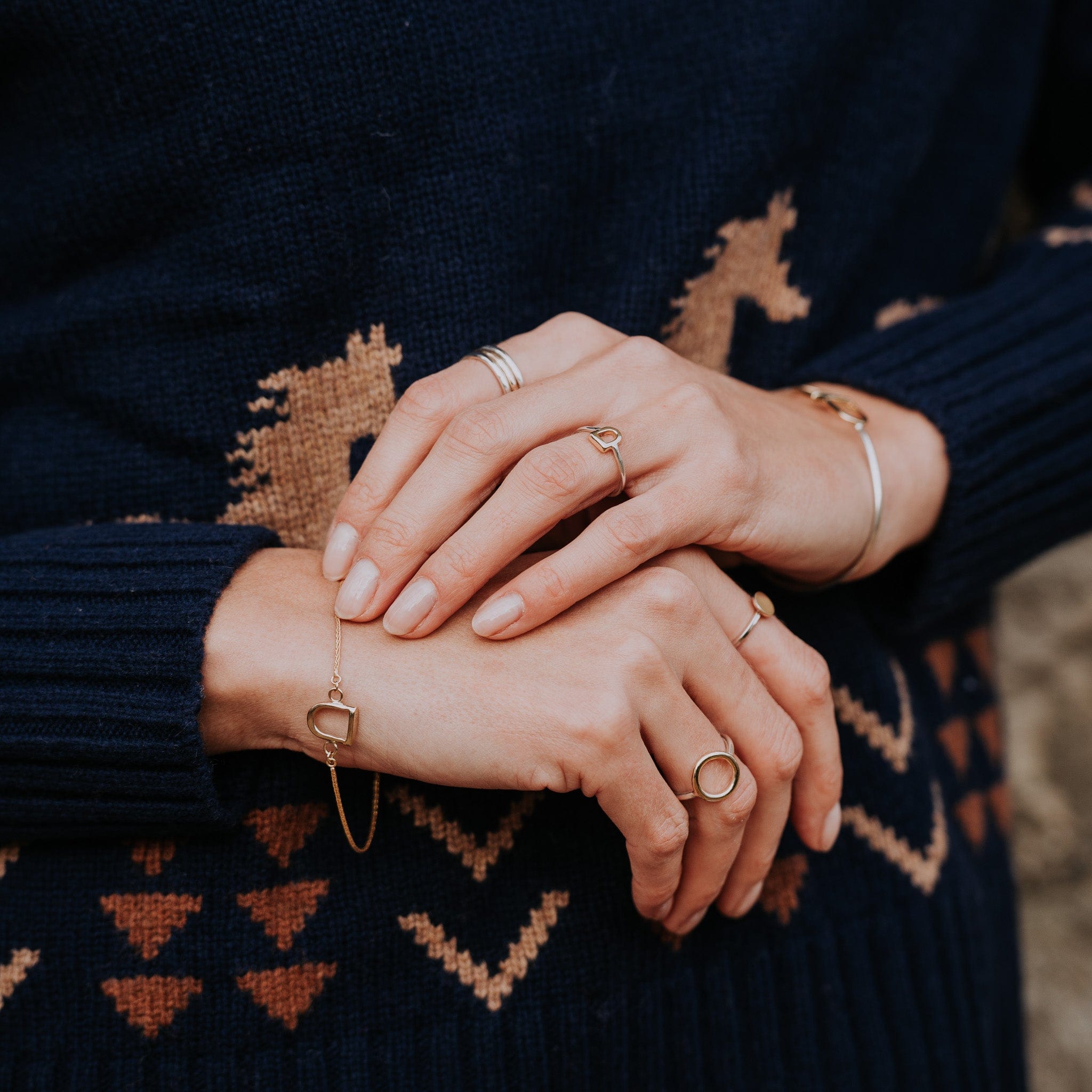 The Silver Stable- Handcrafted British Jewellery Silver Stirrup Ring rings